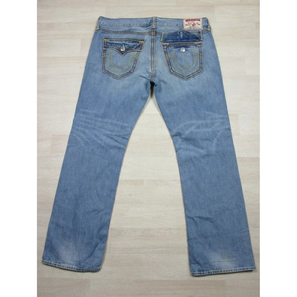 True Religion Men's Designer Jeans - Ricky Big QT USA Straight 43x34 Flap
